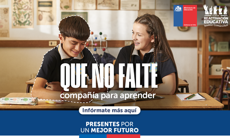 “Que no falte”: Mineduc lanza nueva campaña.